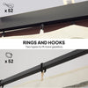 Replacement Mosquito Netting for Gazebo 10' x 12' Black Screen Walls for Canopy with Zippers, Cream White