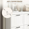 Shoe Storage Cabinet with 4 Flip Drawers and Adjustable Shelves, Narrow Shoe Cabinet for 20 Pairs of Shoes, White