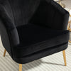 Fabric Armchair, Modern Accent Chair with Gold Metal Legs for Living Room, Bedroom, Home Office