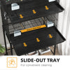 Birdcage for Canaries, Lovebirds Finches, Budgie Cage with Removable Tray, Bottom Mesh Panel, Wooden Perches, Swing, Ramp, Food Containers, 30