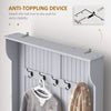 3-In-1 Hall Tree w/ Coat Rack, Shoe Storage and Bench Seat, Entryway Bench w/ 4 Hooks for Hallway, Living Room, White