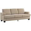 3 Seater Sofa with USB Ports & Cup Holders, Chenille-Feel Upholstered Couch for Living Room