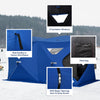 5-8 Person Pop-up Ice Fishing Shelter, Portable Ice Fishing Tent, Blue
