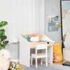 2 Pieces Kids Desk and Chair Set with Storage Pull-Out Drawer for 6-10 Years, Writing, Reading, Drawing