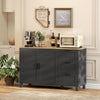 Buffet Cabinet with Soft-Close Doors, Modern Sideboard with 3 Drawers for Living Room, Kitchen, Dining Room, Black
