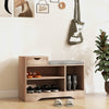 Upholstered Shoe Storage Bench, Hallway Shoe Storage with Seat, Drawer, 3 Open Shelves for Entryway, Grey