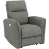 Power Recliner Chair, Dyed Fabric (Like Leathaire) Upholstered Recliner Chair with USB Ports, Footrest, Grey