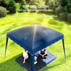 8' x 8' Pop Up Canopy, Outdoor Foldable Tent, Portable Canopy Tent with Carrying Bag for Camping, Party, Picnic, Blue