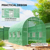 11.5' x 6.6' x 6.6' Walk-in Tunnel Greenhouse Garden Plant Seed Growing Warm House Outdoor Hot House w/ Roll Up Door, Windows, PE Cover Green