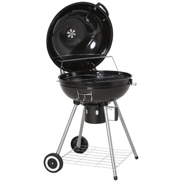 Portable Kettle Charcoal Grill for Outdoor Grilling Heat Control BBQ Barbecue