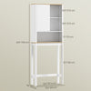 Over The Toilet Storage Cabinet, Bathroom Space Saver Cabinet with Adjustable Shelf, Bathroom Organizer, White