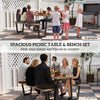 5.7 FT Outdoor Picnic Table with 2