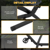 9.5ft Hammock Stand Only, Portable Hammock with Wheels, Adjustable Hammock Net Stand, for String-style, Brazilian-style, Flat-style, Rope-style Hammocks, Black