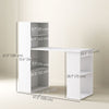 Modern Computer Desk with Storage Shelves, 47