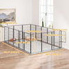 16 Panels Dog Playpen with Straps, Portable & DIY, for Large Dogs, for Yard, RV, Camping, Garden, 39