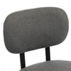Upholstered Linen Fabric Kitchen Chairs, Modern Dining Chairs Set of 2 with Metal Legs, Grey
