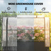 Raised Garden Bed with Flip-Up Greenhouse Cover, Metal Elevated Garden Bed with Legs and Drainage Hole, Black