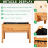Wooden Raised Garden Plant Stand Outdoor Tall Flower Bed Box with Hooks, 48