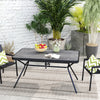Rectangle Outdoor Dining Table for 6, with 1.7