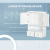 Bathroom Wall Cabinet, Medicine Cabinet, Over Toilet Storage Cabinet with Shelf and Drawers for Hallway, Living Room, White