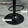 Adjustable Bar Stools Set of 2, Leathaire Swivel Barstools with Back and Footrest, Upholstered Bar Chairs for Kitchen, Dining Room, Home Pub, Brown