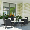 4-Piece Rattan Outdoor Furniture Set Patio Furniture Set with Coffee Table 22.8
