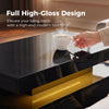 LED Coffee Table with Storage, 2-Tier Modern Center Table with 2 Drawers for Living Room, High Gloss Black