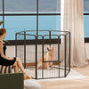 6 Panels Heavy Duty Dog Playpen Outdoor Indoor with Door & Strap, 39