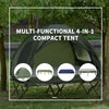 Compact Pop Up Portable Folding Outdoor Elevated Camping Cot Tent Combo Set Dark Green