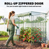 6.5 x 3.3ft Crop Cage, Garden Plant Protector with Single Zippered Door, Storage Bag and Ground Stakes, Green