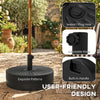 Fillable Umbrella Base, 20 inch Water Sand Filled Umbrella Stand, Fit 1.5