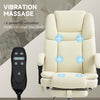 Massage Office Chair, Reclining Executive Office Chair with 6-Point Vibration, Footrest and High Back