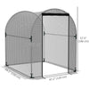 4.9' x 3.9' Crop Cage with Zipper Roll-Up Door, Mesh Plant Protection Tent from Animals with Galvanised Steel Frame