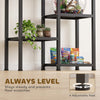 25 Gallon Fish Tank Stand, Metal Aquarium Stand with 3 Tier Storage Shelf, Adjustable Feet for Home Office, Black