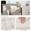 Swivel Barstools Set of 2 Adjustable Bar Stools with Footrest Armrests and PU Leather Back for Dining Room, Cream White