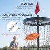 Soozier 24-Chain Portable Practice Basket for Disc Golf Target Stand, Lightweight Basket w/ Carry Bag Black and Silver