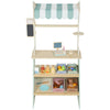 Qaba Wooden Dishwasher Playset, Play Sink Toys with Faucet, Turning Knobs and Accessories, Gift for Boys Girls Toddlers