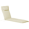 Lounger Chair Cushion ONLY with Thick Padded, Headrest, Cream White