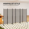 6 Panel Room Divider, 6 Ft Folding Privacy Screen, Portable Freestanding Partition Wall Divider, Beige