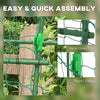 Arched Garden Trellis w/ Climbing Net Metal Cucumber Plant Trellis A-Frame for Climbing Plants 57