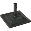 26 lb Heavy Duty Patio Umbrella Base, Square Resin Market Umbrella Stand for Outdoor, Garden, Backyard, Black