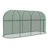 9.8' x 3.3' Plant Protector Tent, Crop Cage with Zipped Door and Ground Stakes for Garden, Yard, Lawn
