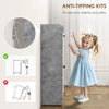 Shoe Cabinet with 2 Flip Drawers, 3 Side Compartments, Adjustable Shelves, 8-12 Pairs for Entryway Hallway, Grey