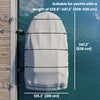 20-21 Ft Trailer Boat Cover, 3000mm Waterproof Universal Boat Cover with Quick-Fasten Buckles, Light Grey