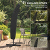 9.6ft Offset Patio Umbrella Garden Hanging Parasol Banana Cantilever Umbrella with Base, Crank