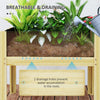 Wooden Raised Garden Bed with Acrylic Panels, Raised Planter Box with Drainage Holes, 29.5