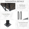 8' x 5' Grill Gazebo Double Tiered Tent Pavilion Grill Canopy Garden Sun Shade with 2-Tires Shelf