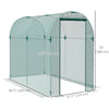 Galvanized Steel Crop Cage, Plant Protection Tent with Zippered Door, 4' x 8', Green