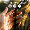 Replacement Mosquito Netting for Gazebo 12' x 12' Black Screen Walls for Canopy with Zippers, Khaki