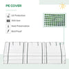 9' x 3' x 3' Outdoor Mini Greenhouse, Portable Tunnel Greenhouse with Large Zipper Doors and PE Cover for Garden, White